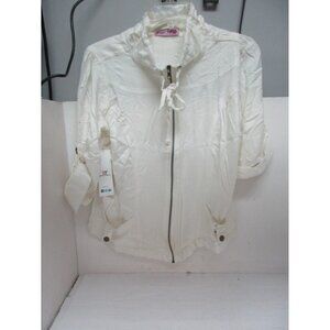 Sugar Kisses Women's  Zip-Up Jacket Ivoory Size: 1X New !!!